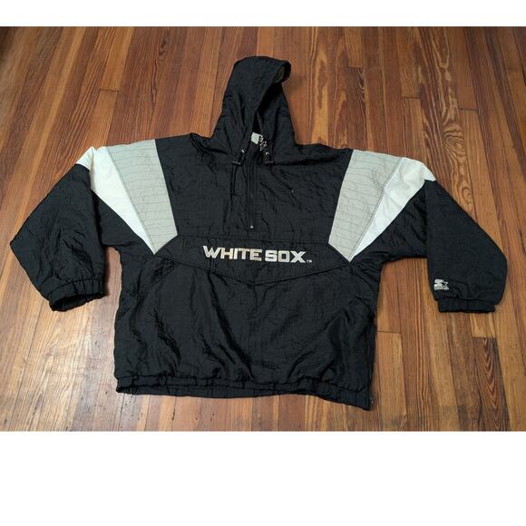 Starter Vintage Chicago White Sox Starter Pullover Jacket Mens Large - Picture 1 of 7